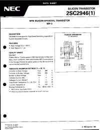 Datasheet 2SC29461 manufacturer NEC